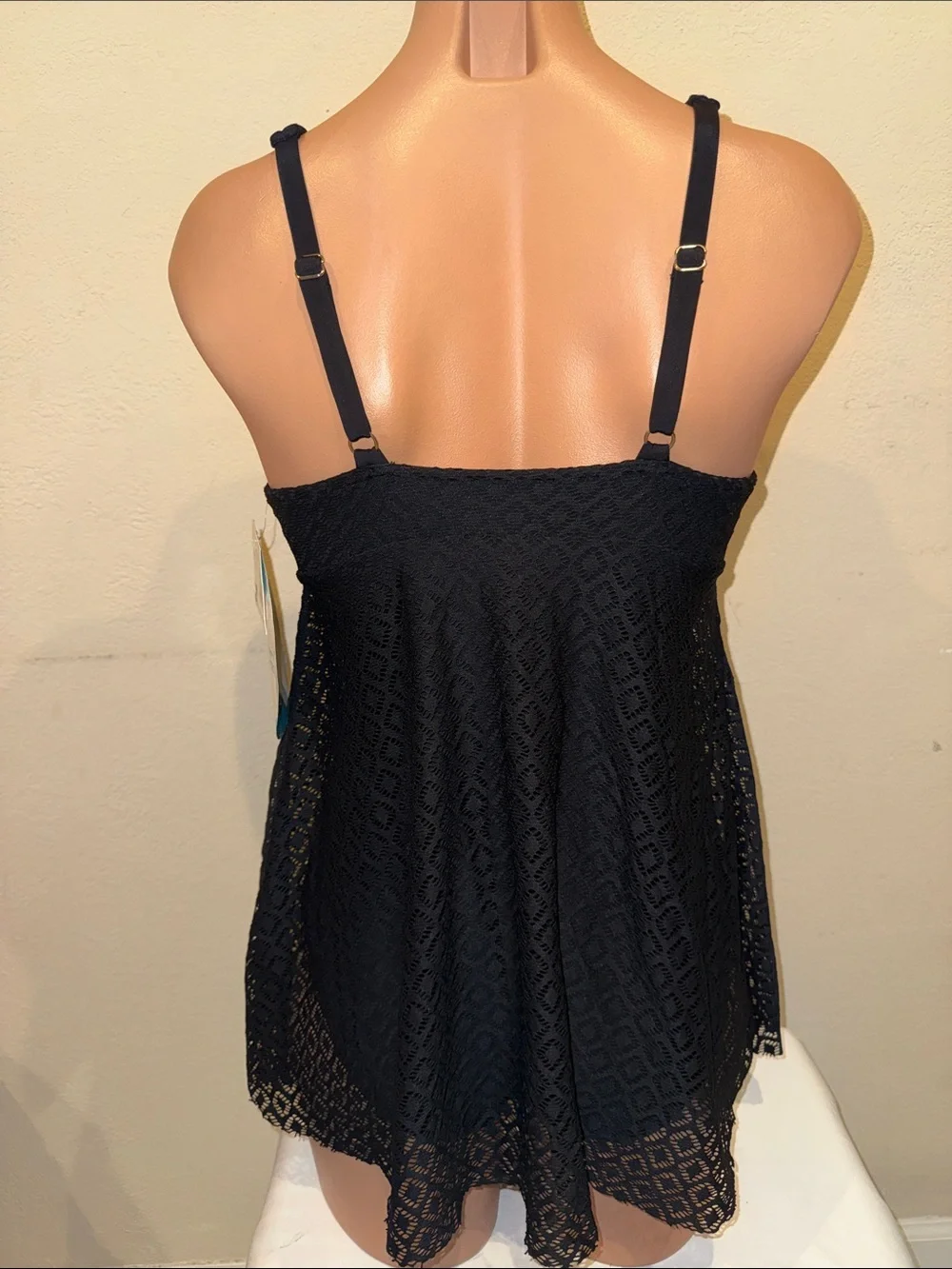 NWT Swim Solutions one piece swimsuit swim dress crochet - Picture 5 of 5